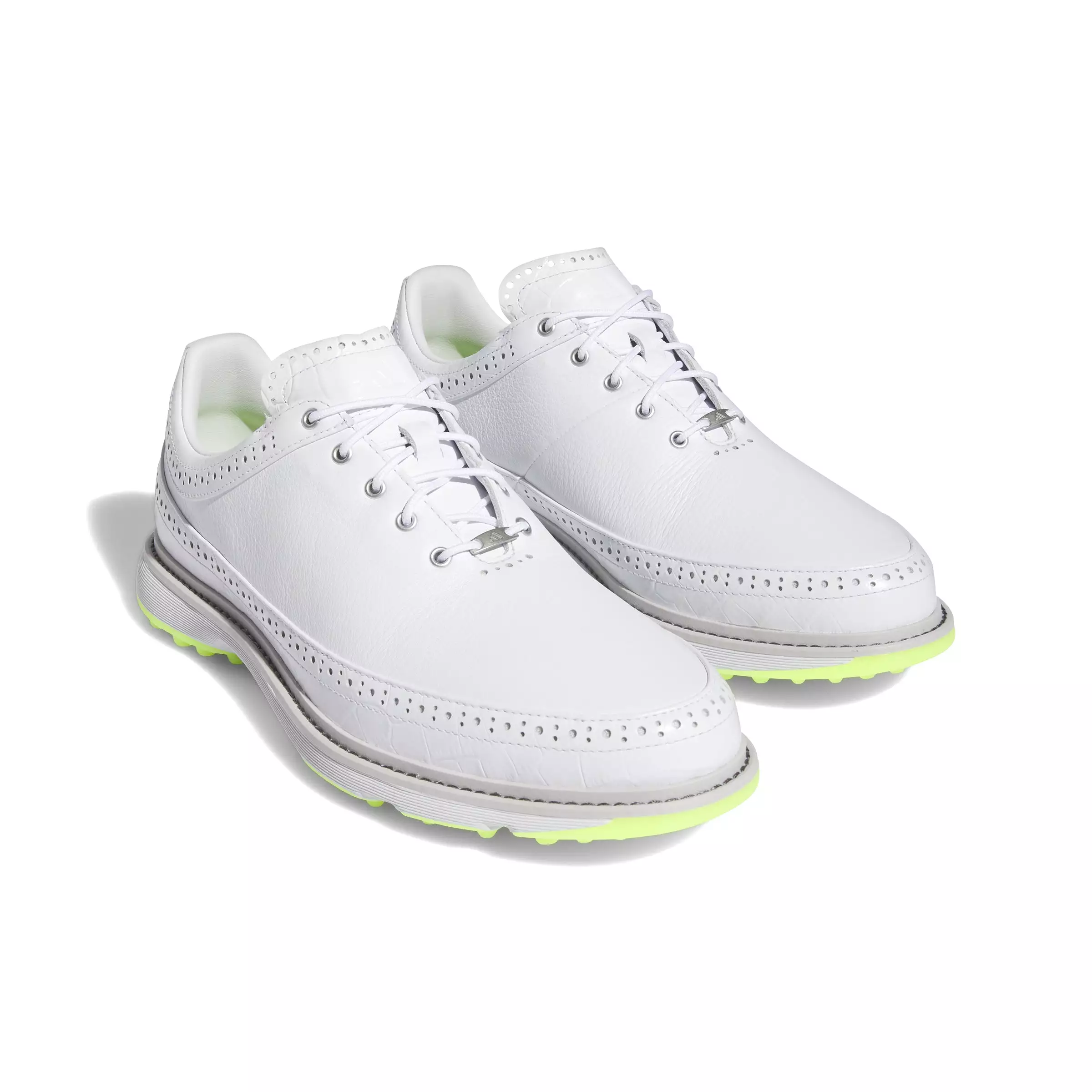 adidas MC80 Spikeless Golf Shoes - White/Lucid Lemon