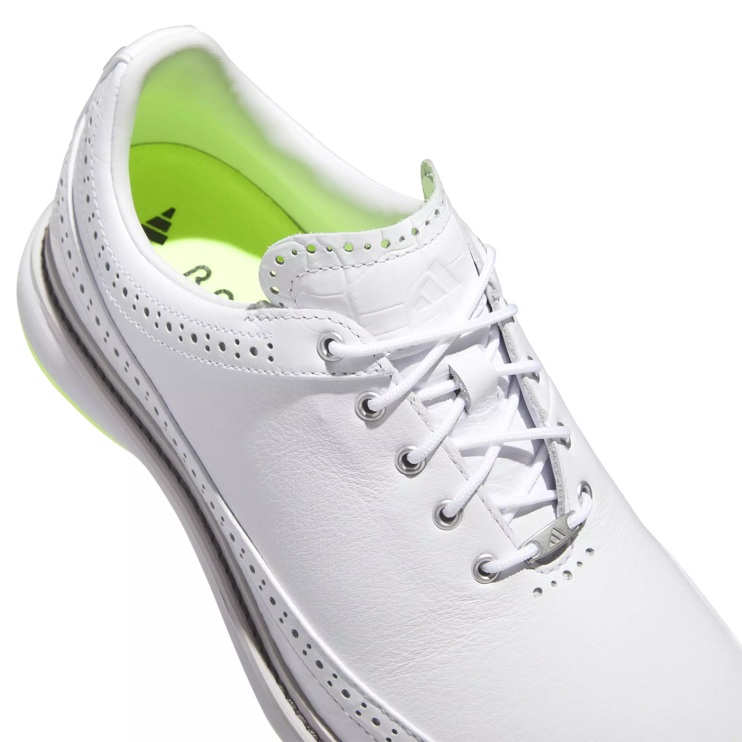 adidas MC80 Spikeless Golf Shoes - White/Lucid Lemon