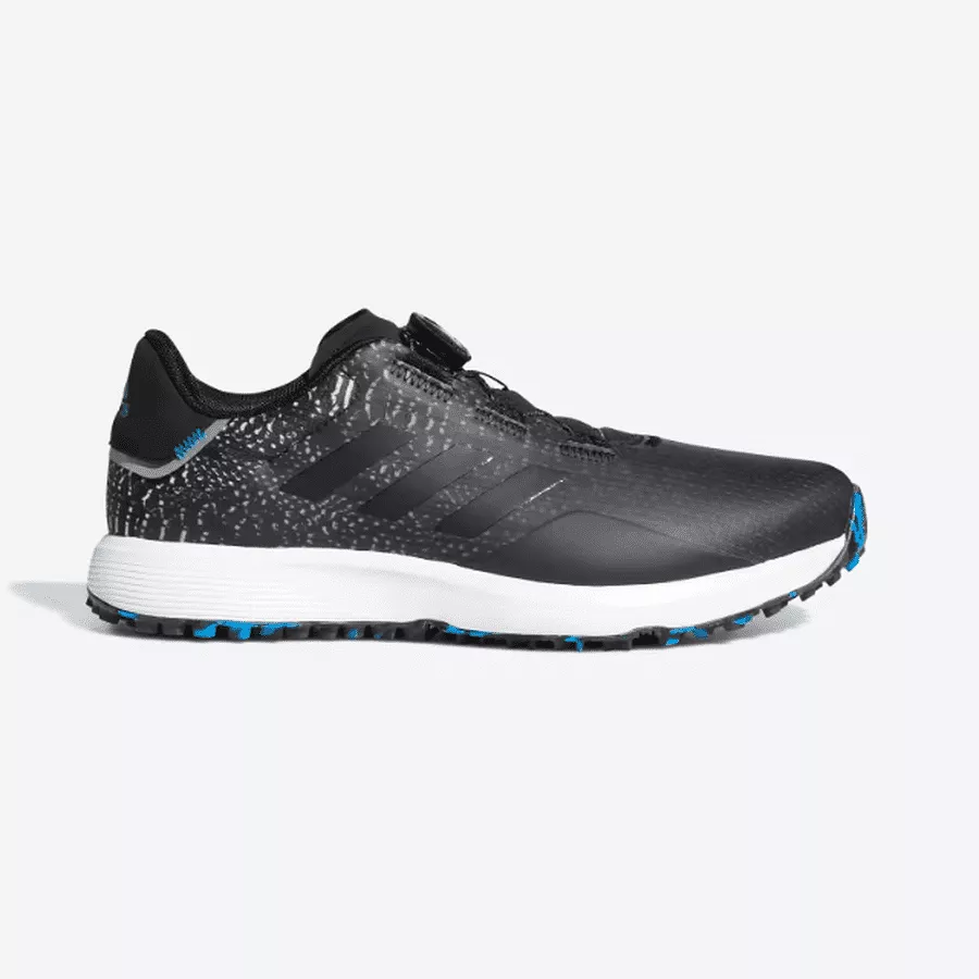 Adidas S2G BOA Wide Men's Spikeless Golf Shoes - Black