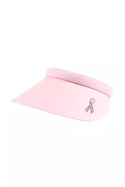 Audrey Pink Ribbon Visor - Powder Pink