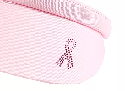 Audrey Pink Ribbon Visor - Powder Pink