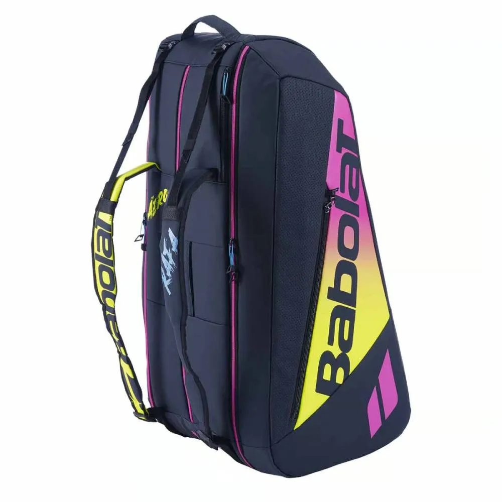 Babolat Pure Aero Rafa 2023 12R Tennis Kit Bag (Yellow/Pink/Blue)