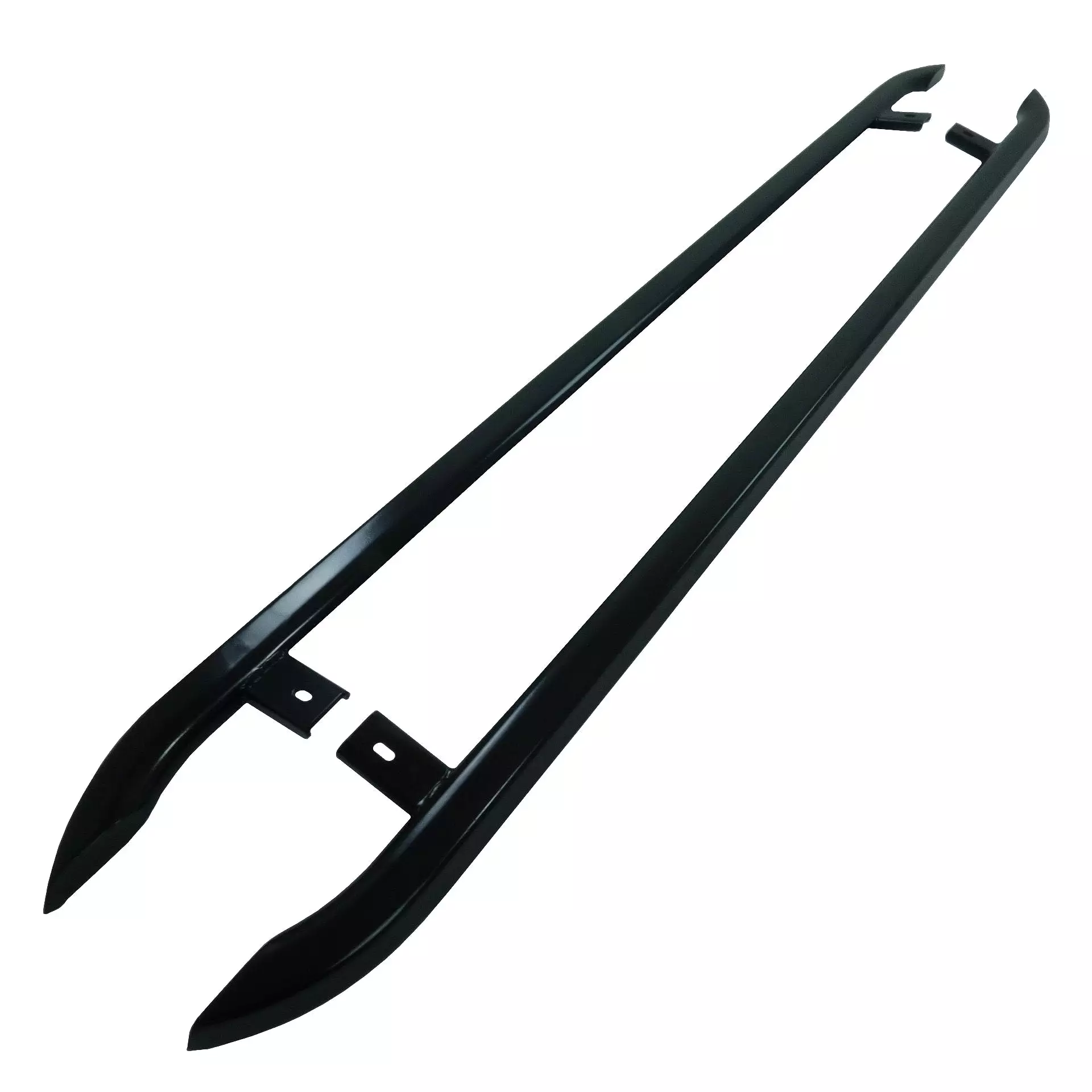 Black Angular OE Style Side Bars for Volkswagen Transporter T5 SWB