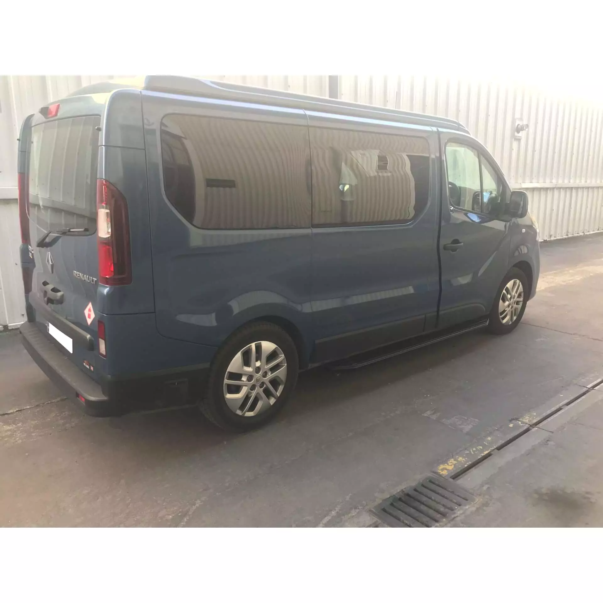 Black Raptor Side Steps Running Boards for Renault Trafic SWB 2014+