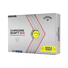 Callaway Chrome Soft X LS Triple Track Yellow Golf Balls (1 Dozen)