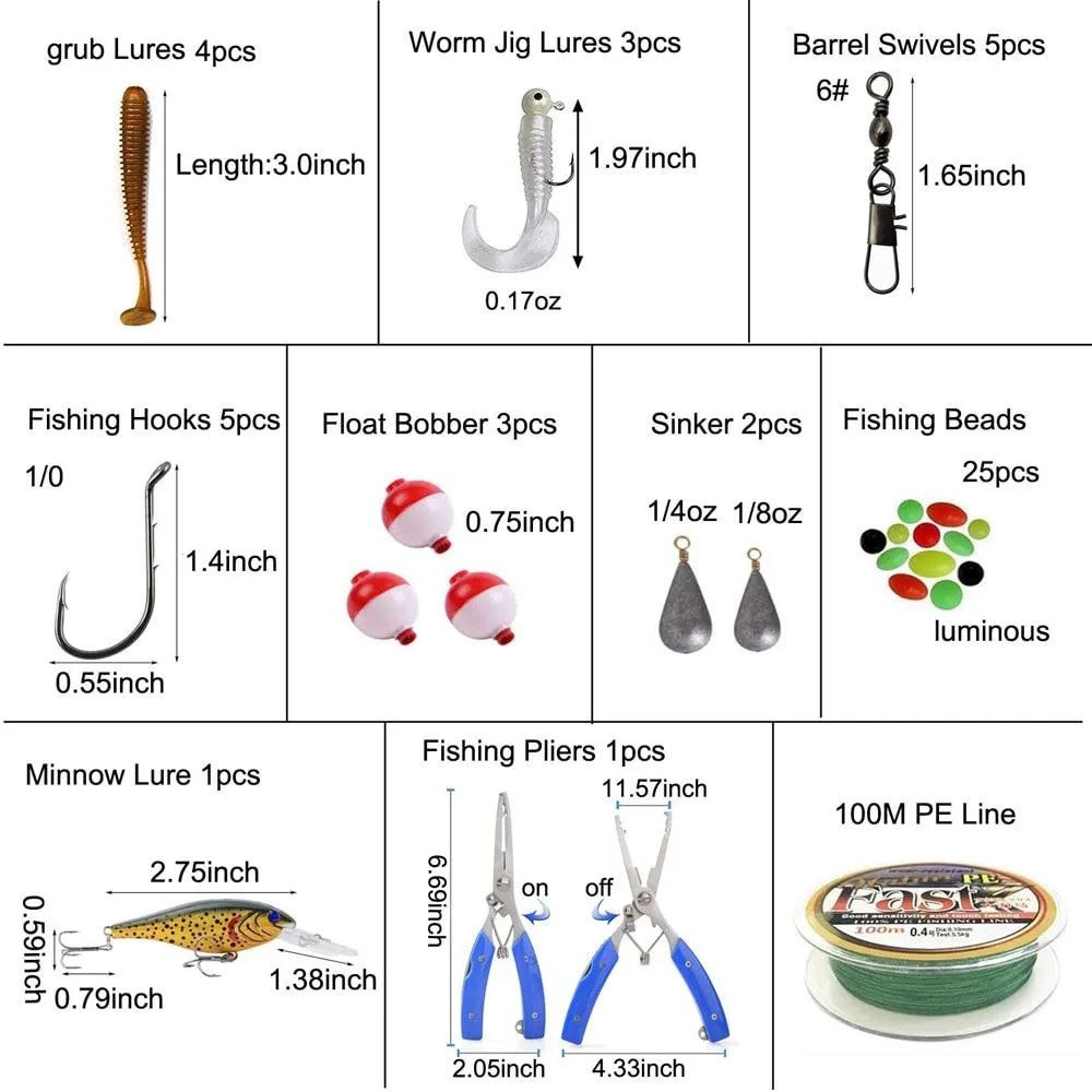 Fishing Rod And Reel Combo Kit | Fishing Kit & Accessories