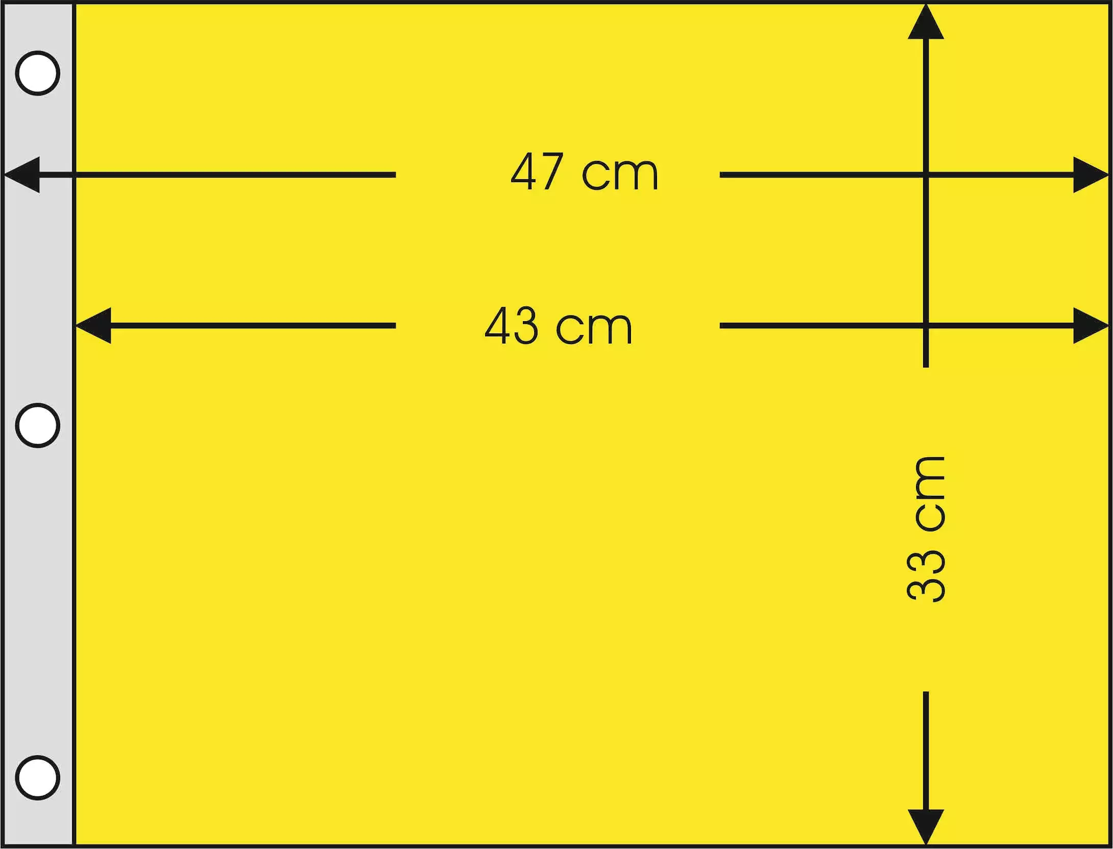 Golfflag m/ringe, GUL