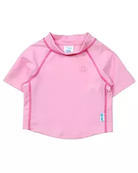 Light Pink iplay Green Sprout Short Sleeve Rashguard Shirt