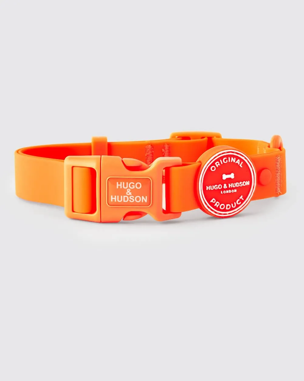 Matching Orange Waterproof Bundle - Collar, Lead and Poop Bag Holder