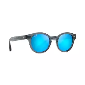 Maui Jim Joy Ride Polarized Sunglasses Transparent Dove Grey Frame Blue Hawaii Lens