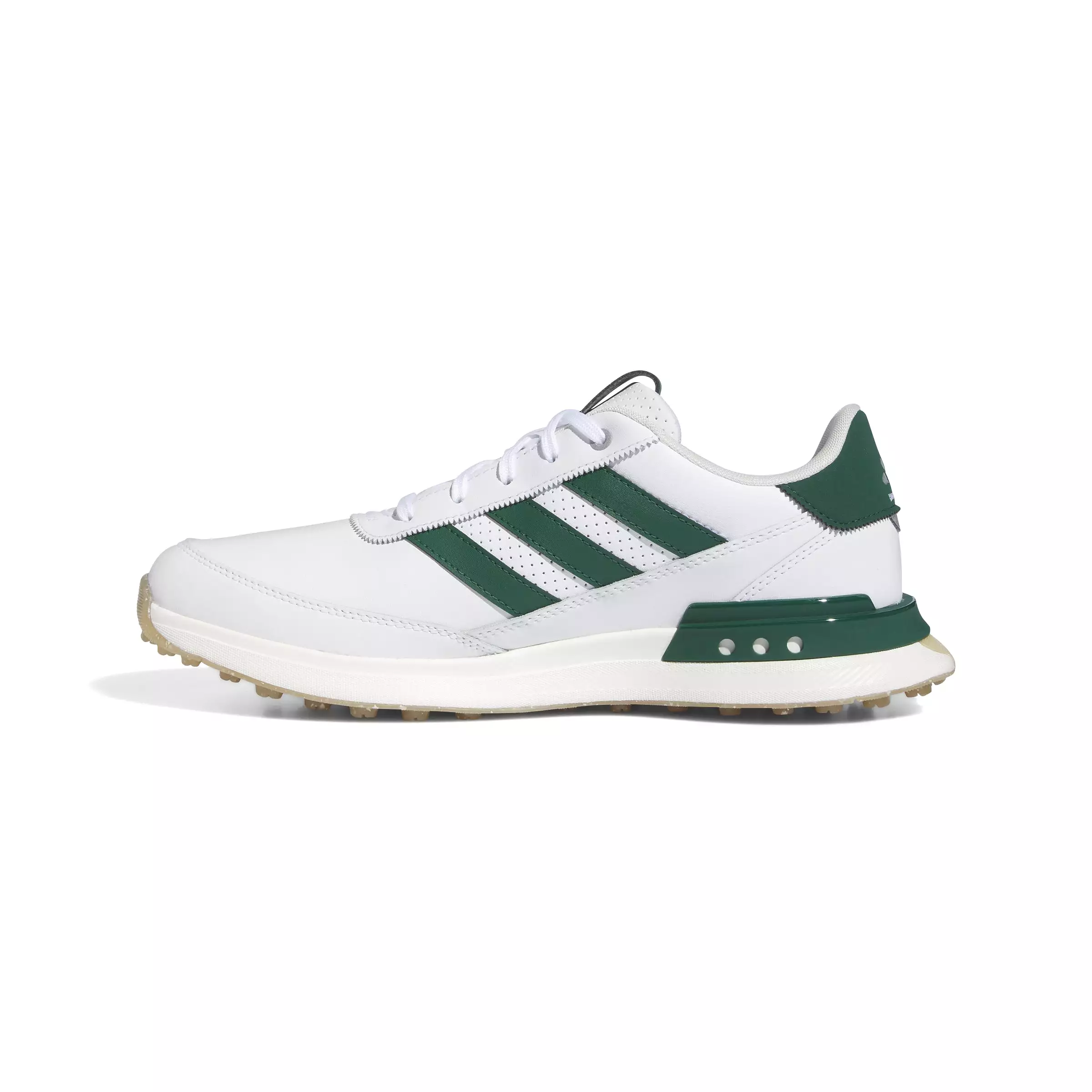 NEW adidas S2G Spikeless Leather 24 Golf Shoes - White/Court Green/Gum4