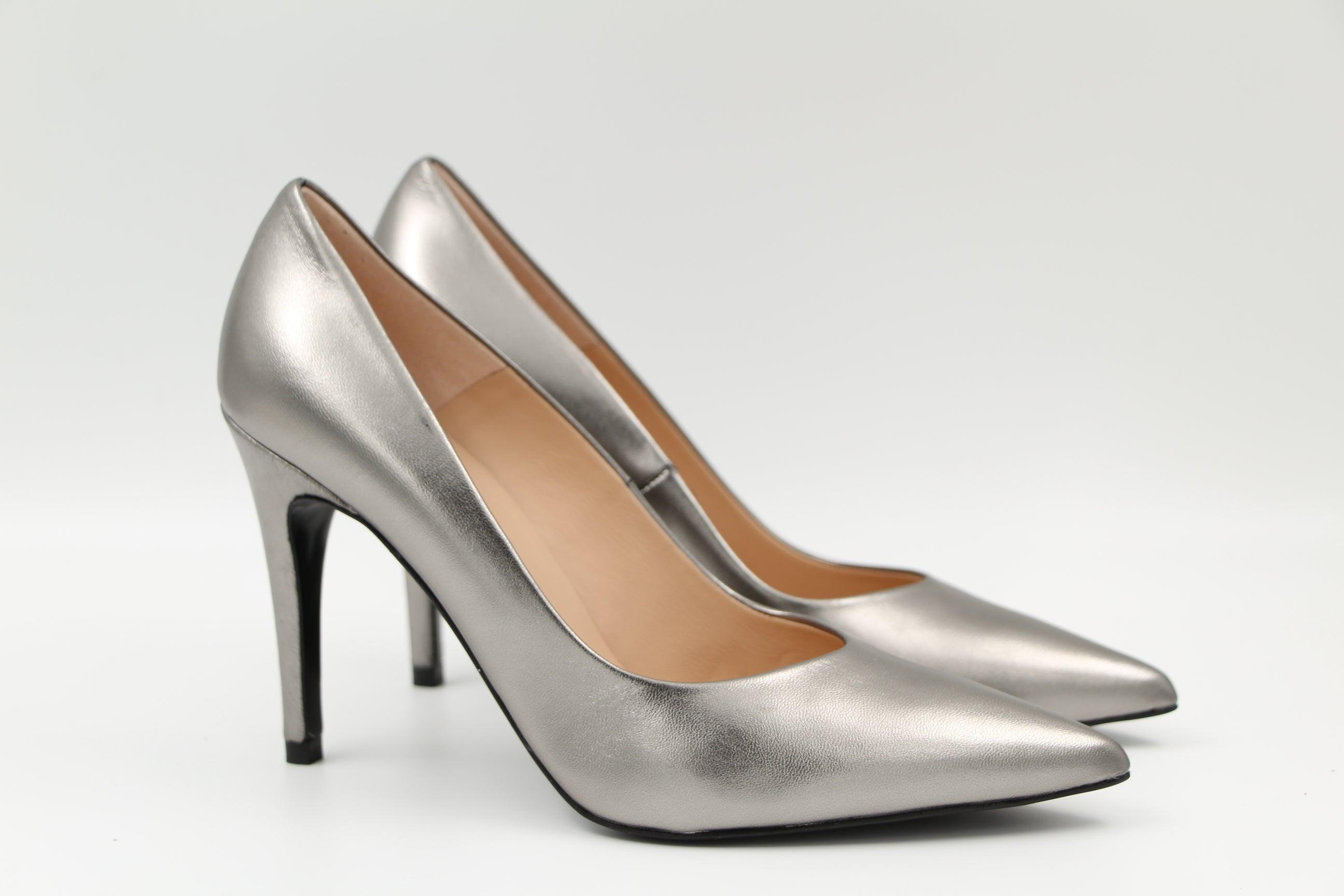 PETER KAISER Pewter Pointed Toe Stiletto Shoe