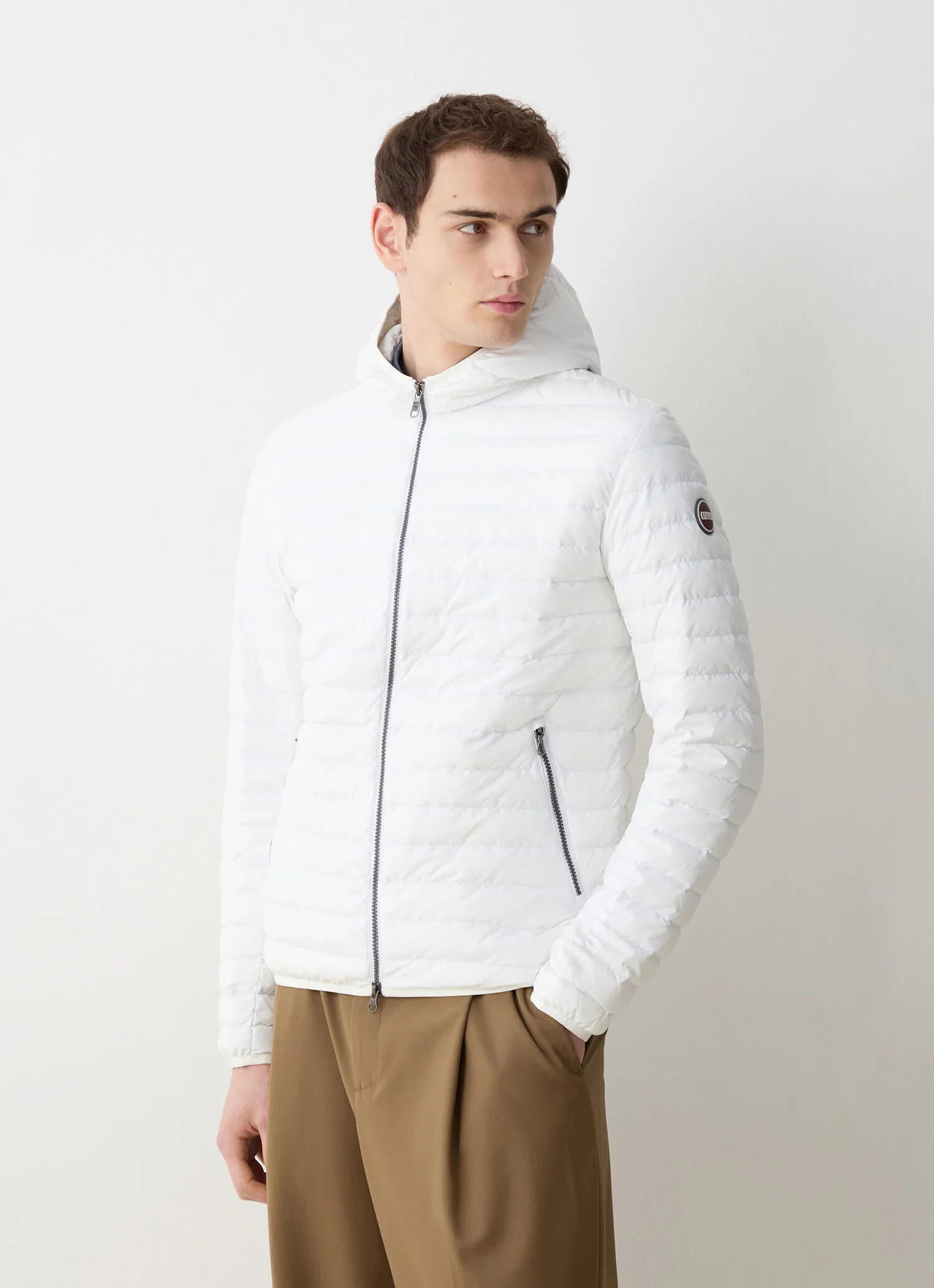 Sporty hooded downjacket-