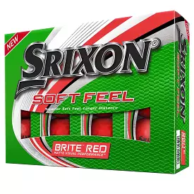 Srixon Soft Feel 12 Brite Matte Red Golf Balls