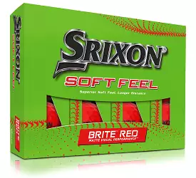 Srixon Soft Feel 13 Brite Red Golf Balls 1 Dozen 2023