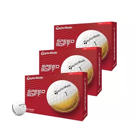 TaylorMade 2024 SpeedSoft White Golf Balls (3 Dozen)