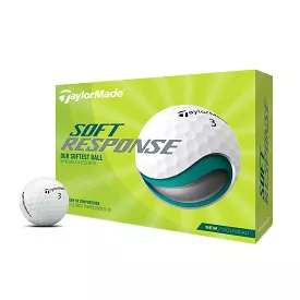 Taylormade Soft Response White Golf Balls 1 Dozen - 2022