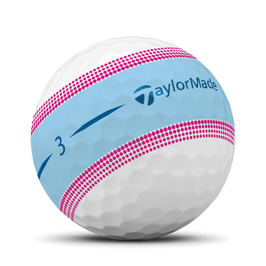 Taylormade Tour Response Stripe Blue/Pink Golf Balls (3 Dozen)