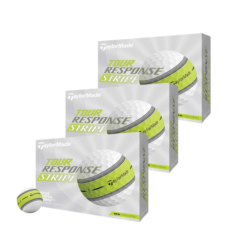 Taylormade Tour Response Stripe White Golf Balls (3 Dozen)