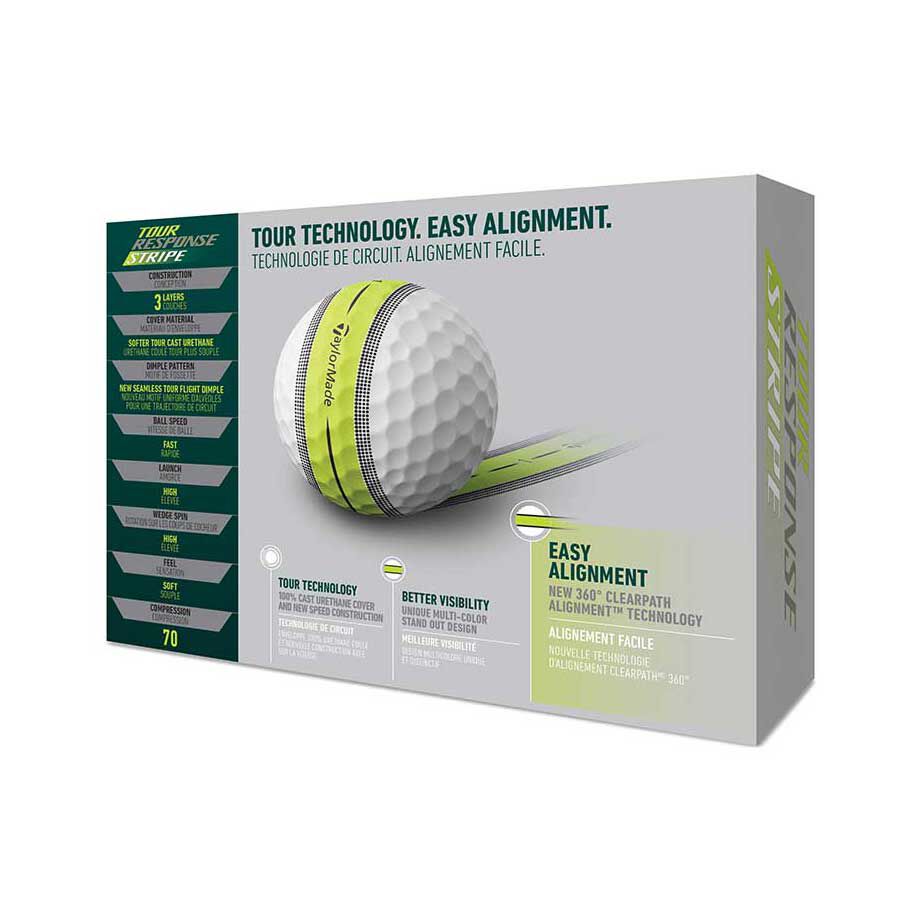 Taylormade Tour Response Stripe White Golf Balls (3 Dozen)