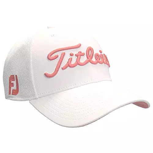 Titleist Tour Sport Mesh Fitted Cap - White/Island Red