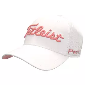 Titleist Tour Sport Mesh Fitted Cap - White/Island Red