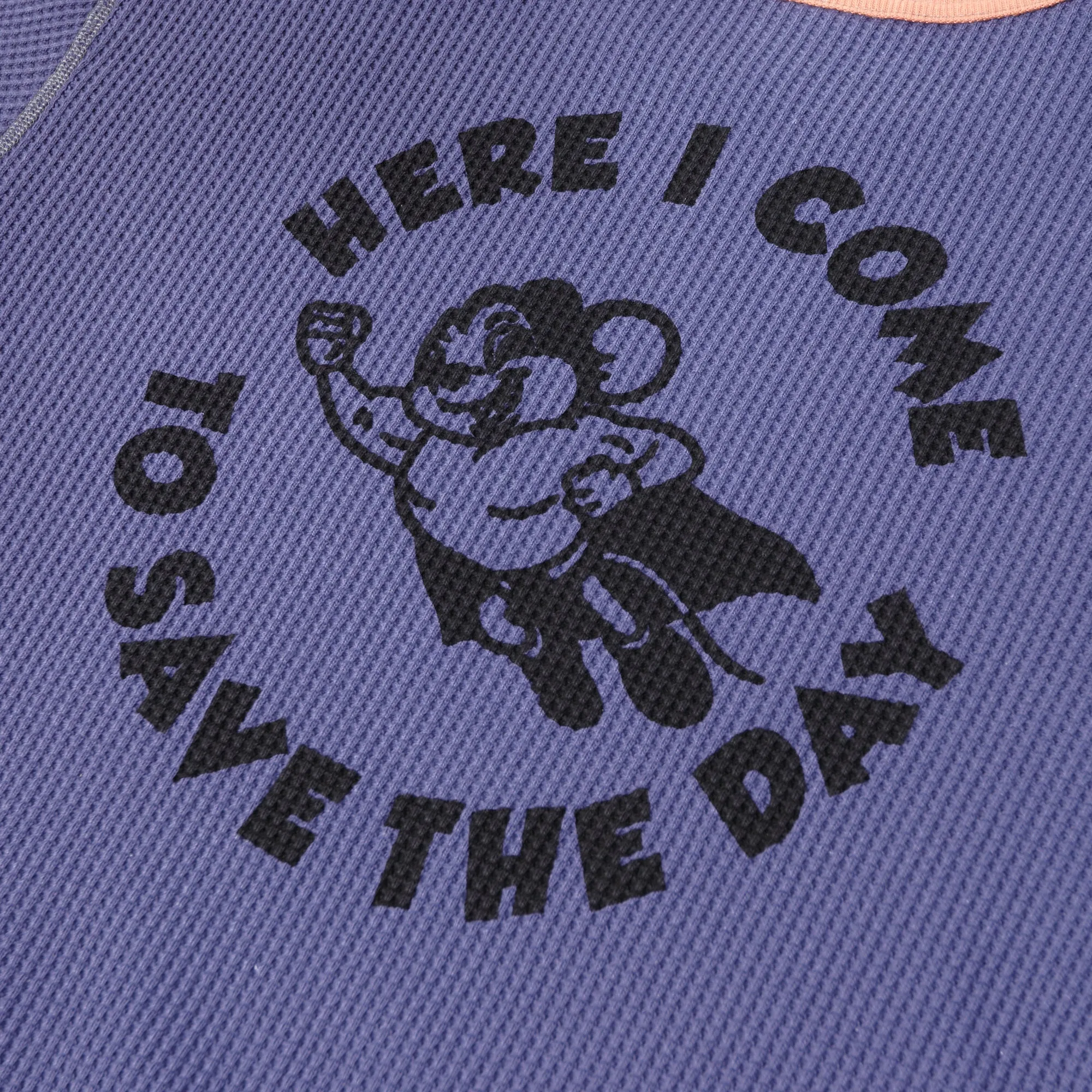 TOYS McCOY 'Mighty Mouse' Big Waffle Crew Neck Sweatshirt - Purple