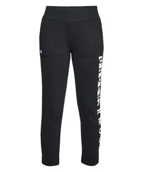 UNDER ARMOUR WOMEN'S RIVAL FLEECE PANTS - BLACK