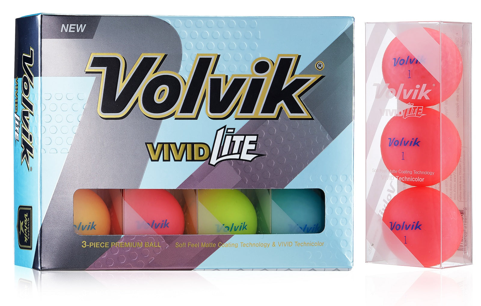 Volvik Vivid Lite Matte Finish Golf Balls - Sale!