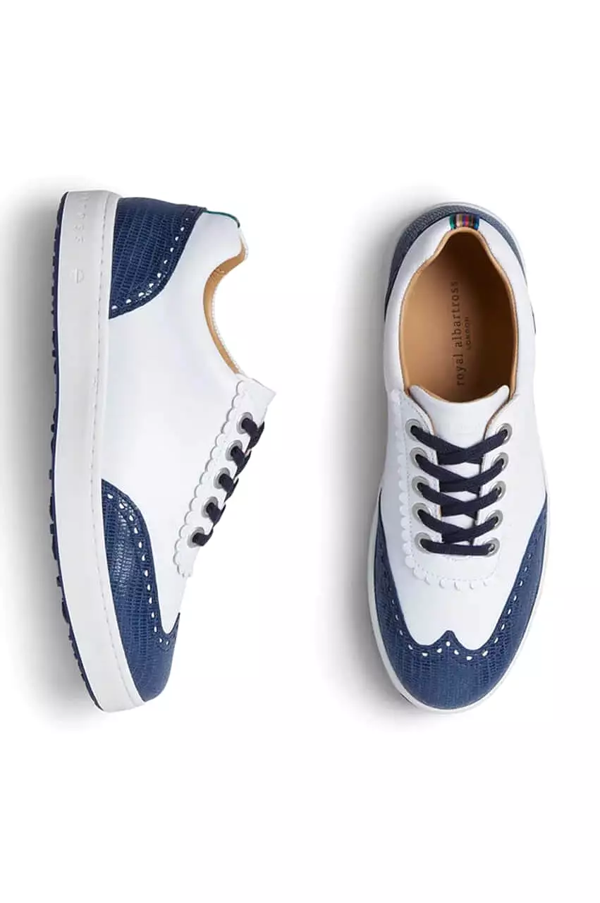 Women's Royal Albartross Golf Shoes | Primrose White/Navy