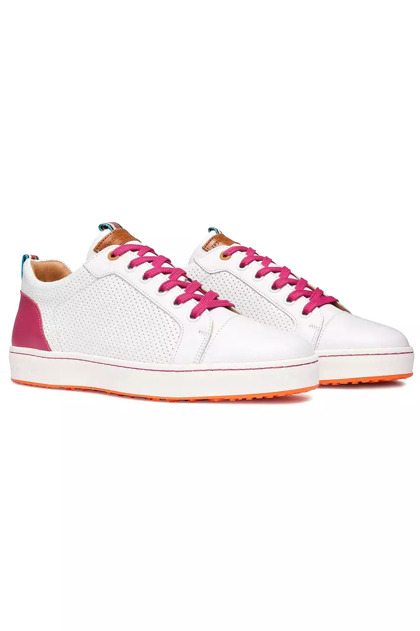 Women's Royal Albartross Golf Shoes | The Almafi White/Pink