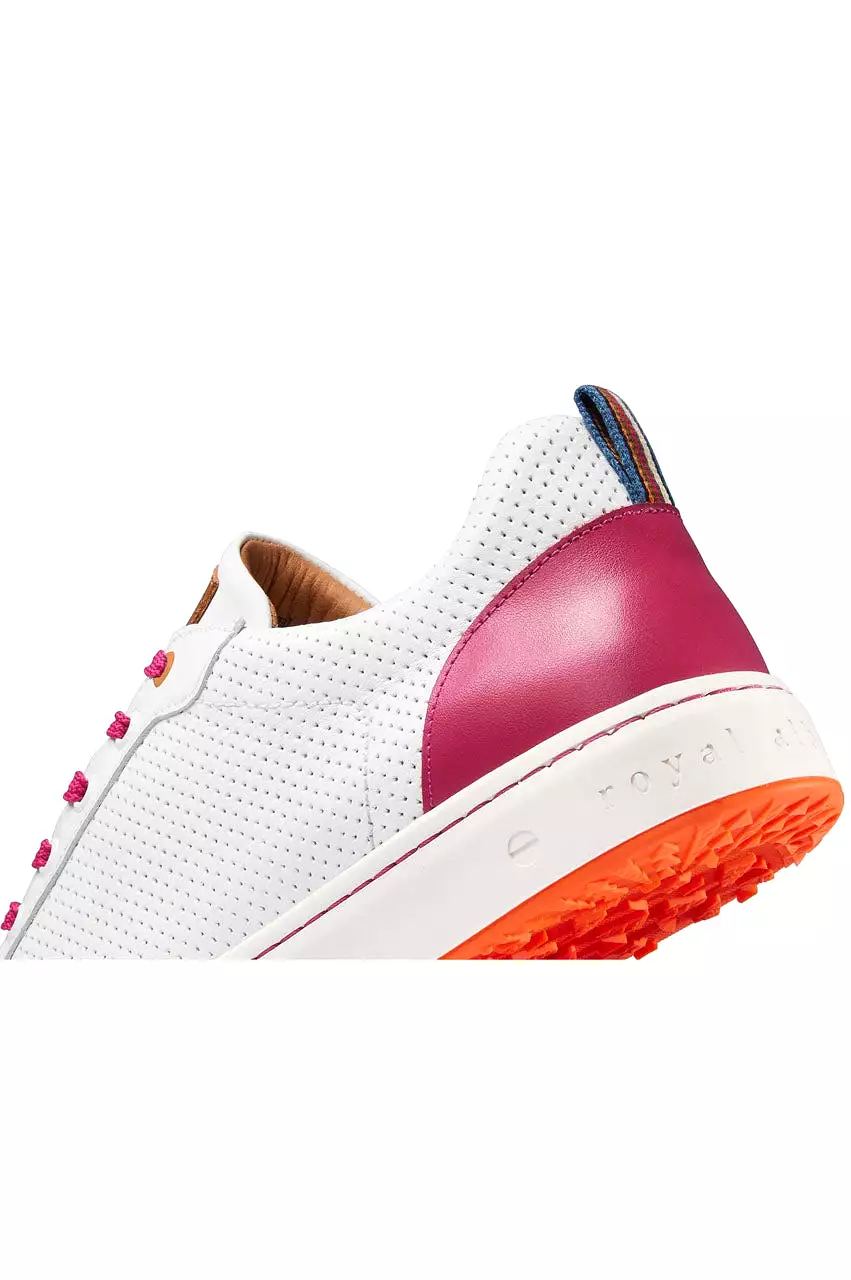 Women's Royal Albartross Golf Shoes | The Almafi White/Pink