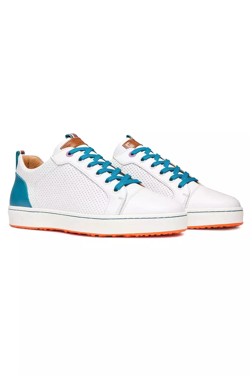 Women's Royal Albartross Golf Shoes | The Almafi White/Teal