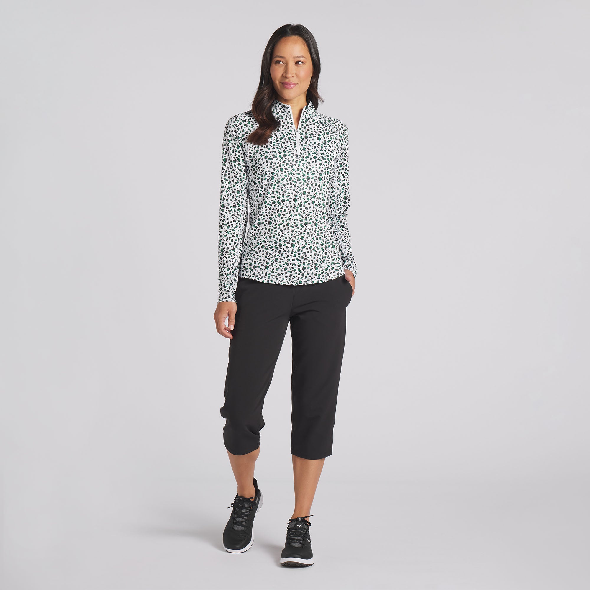 Women's YouV Leopard Golf 1/4 Zip